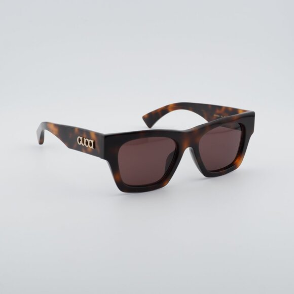 Gucci GG1835SA 002 Sunglasses Havana Square Frame, Brown Lenses main image 4